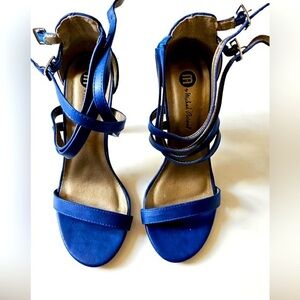 Michael Antonio Rexy Cobalt Blue Strappy Heels - Size 6